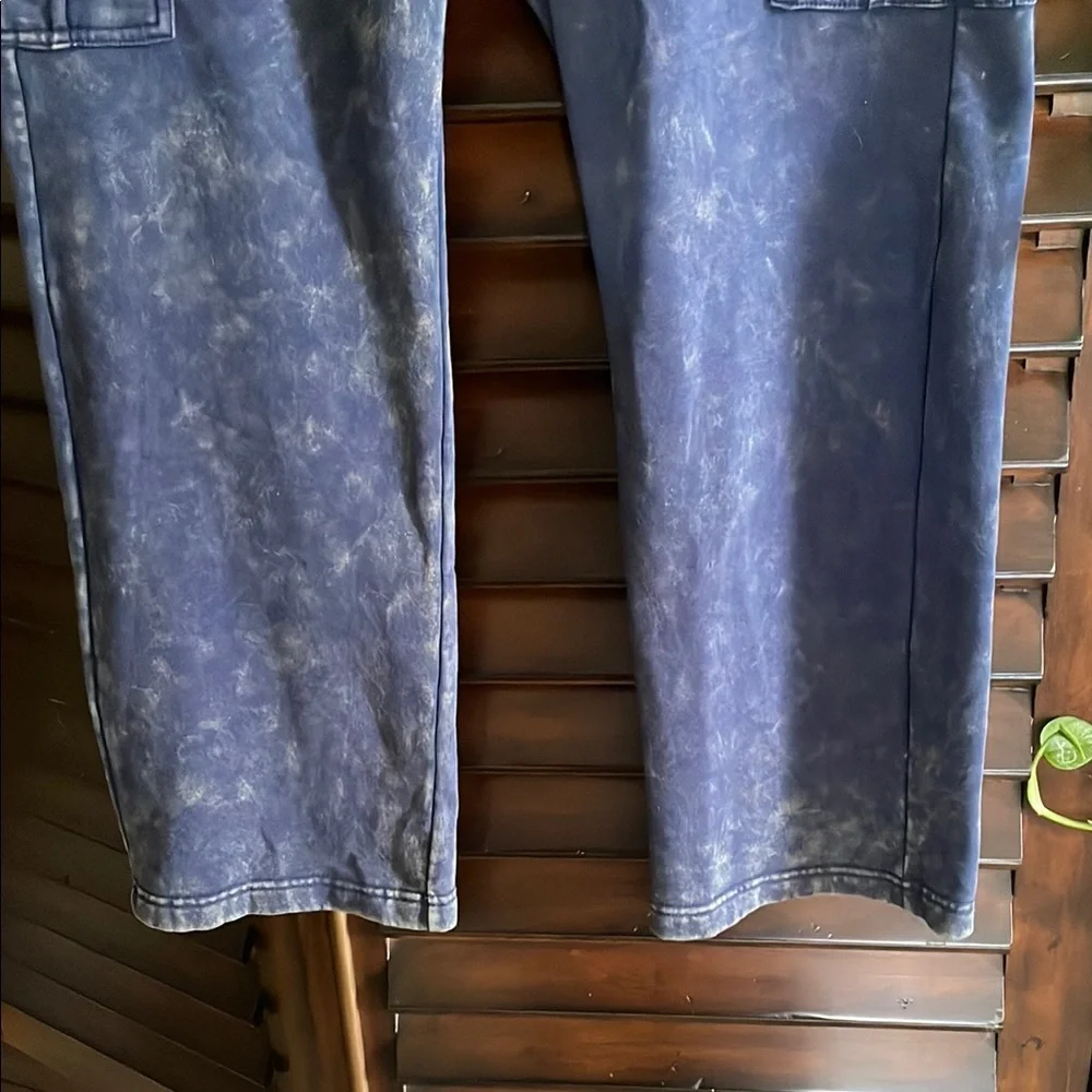 Earthbound Blue Cargo Pants EUC Sweatpants Medium - Picture 7 of 9